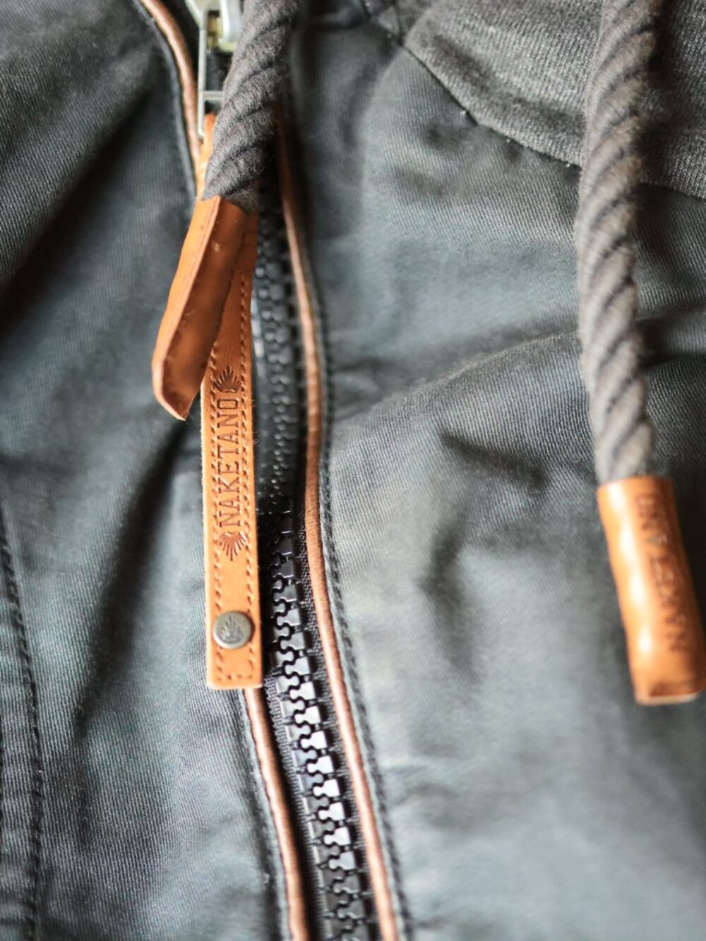 Very Rare Naketano Jacket Sz S Grey Asymetric Zip Like New - Picture 7 of 15